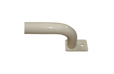 Coloured Grab Rail Single Hole Flanges Almond Ivory 25mm