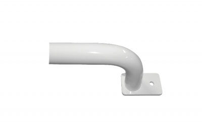 Coloured Grab Rail Single Hole Flanges White 25mm